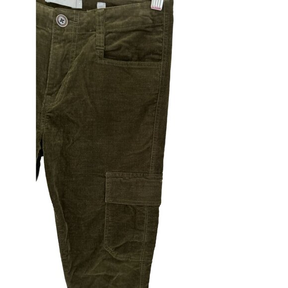Vince Skinny Corduroy Cargo Pants Cotton Dark Green Pockets Size 0 - Picture 5 of 11